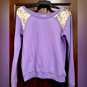 Lightweight purple sweatshirt